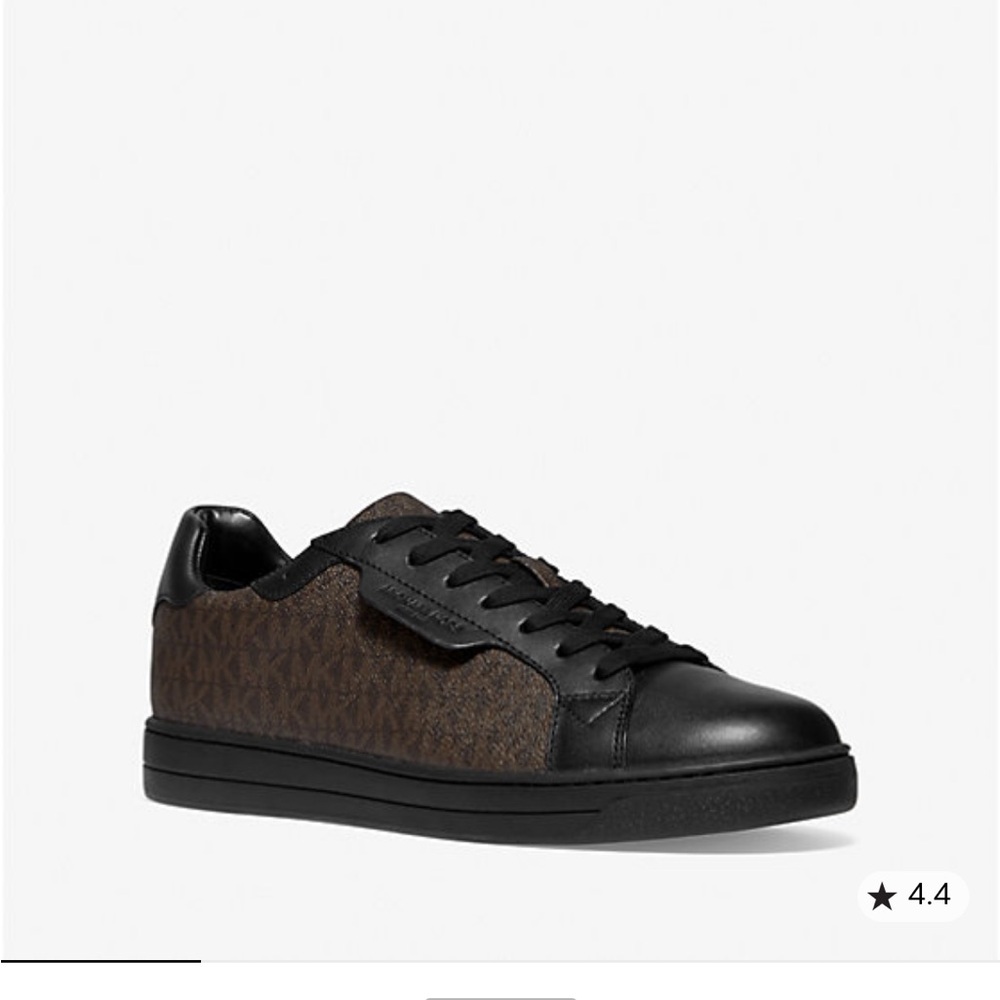 MICHAEL KORS MENS Keating Logo and Leather Sneaker